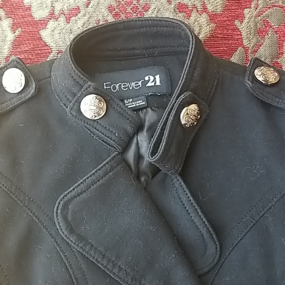 Black Crop Lined Jacket - Picture 6 of 8